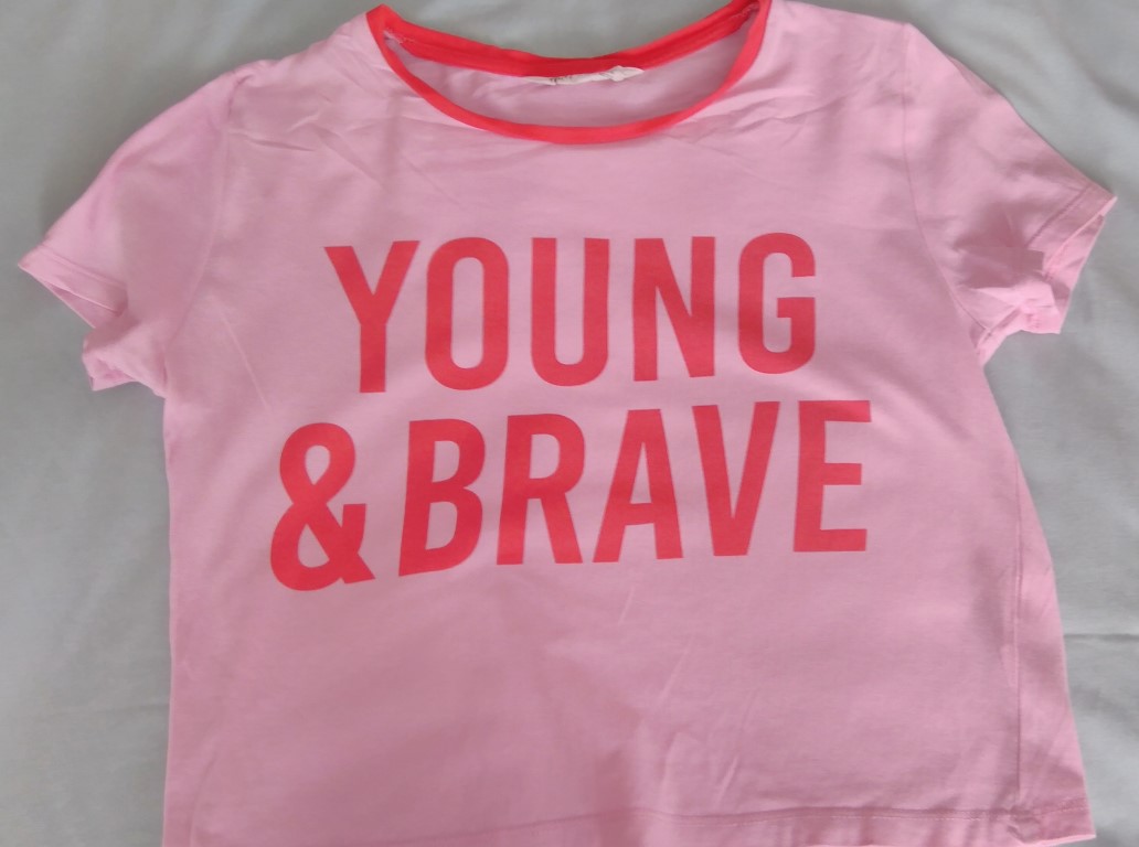 H&M pink crop top age 10-12 young and brave H&M pink crop top age 10-12